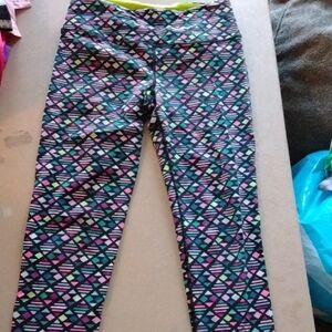 Victoria's Secret Blue and Purple Geometric Leggings